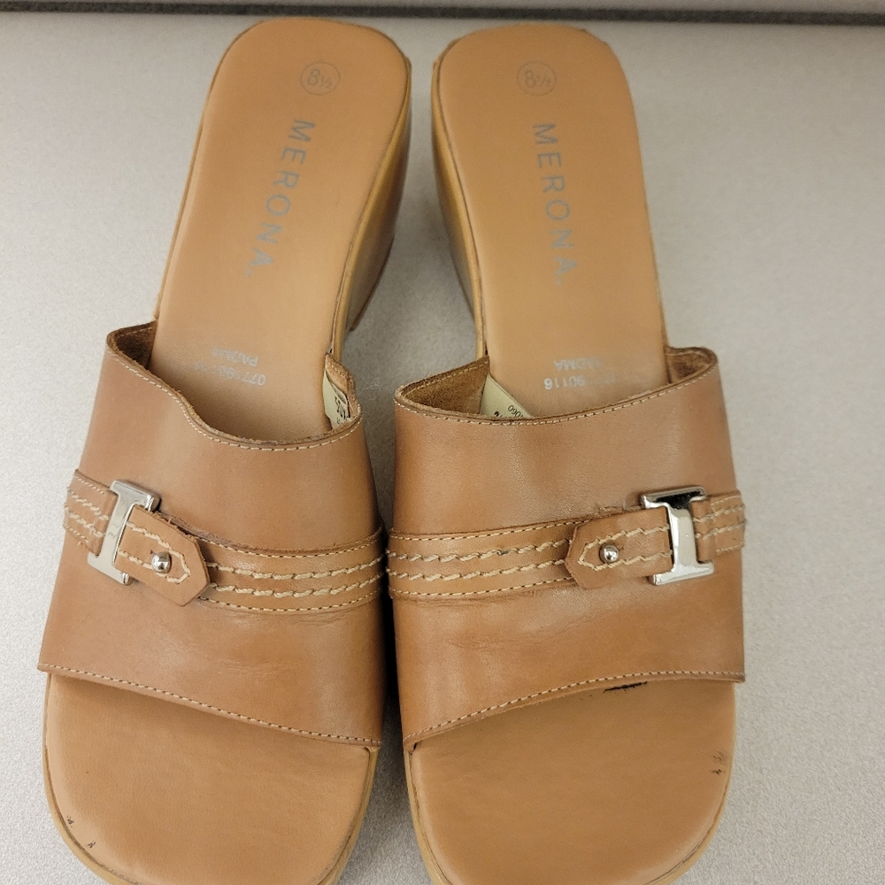 Merona, Size 8.5 Tan Mules/Clogs